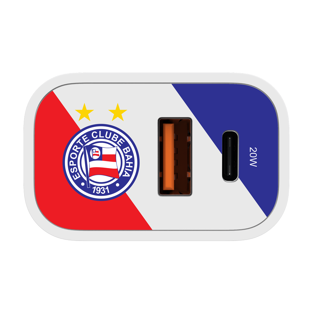 Carregador Turbo 1 USB 1 Tipo-C 20W Branco - Bahia 2025