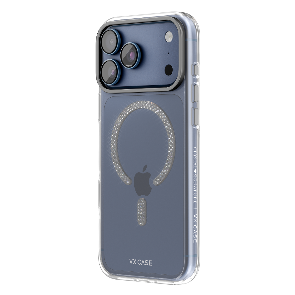 Capa VX Case Crystal Signature Magsafe iPhone 17 Pro Max - Cinza