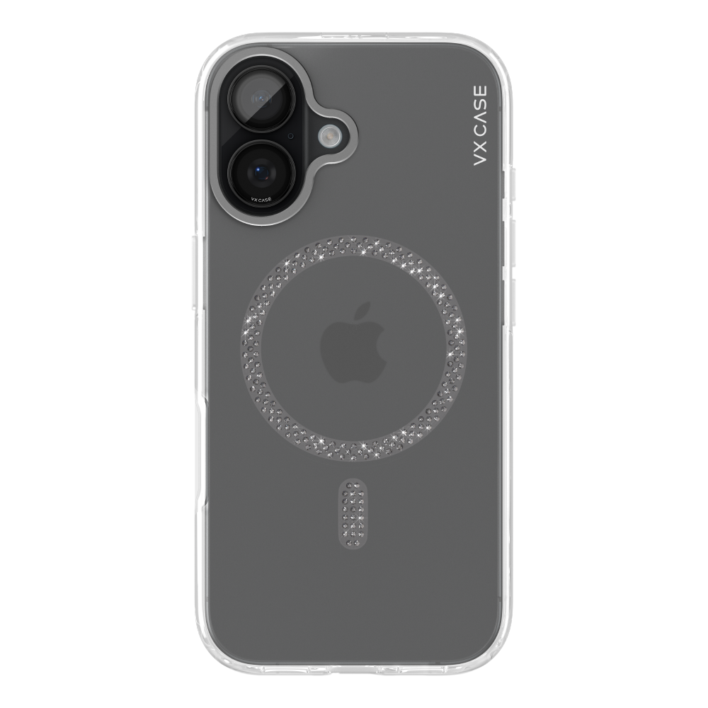 Capa VX Case Crystal Signature Magsafe iPhone 16 - Cinza