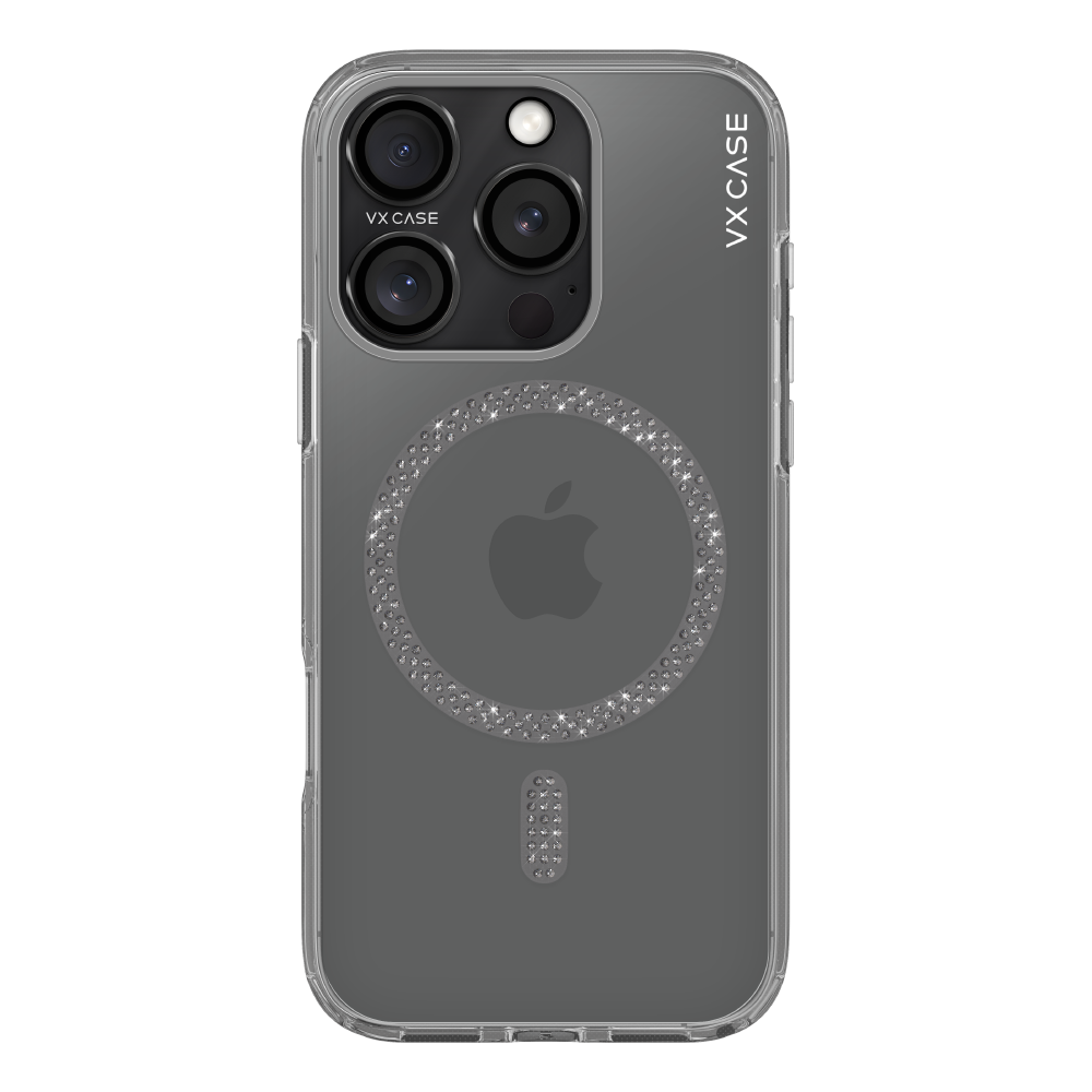 Capa VX Case Crystal Signature Magsafe iPhone 16 Pro - Cinza