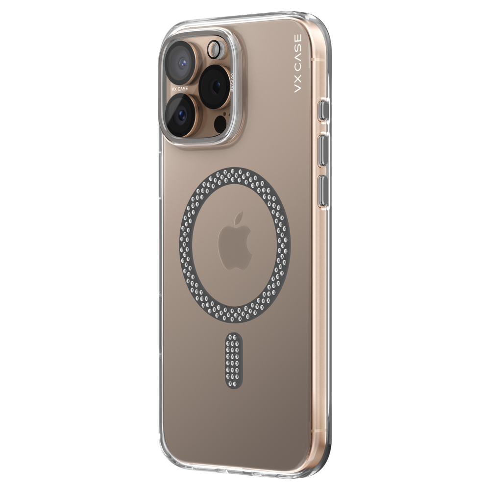Capa VX Case Crystal Signature Magsafe iPhone 16 Pro Max - Cinza