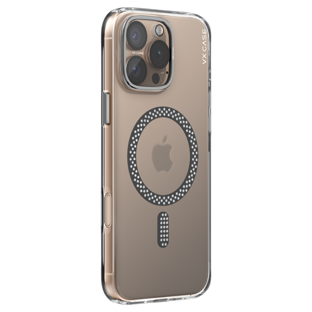 Capa VX Case Crystal Signature Magsafe iPhone 16 Pro Max - Cinza