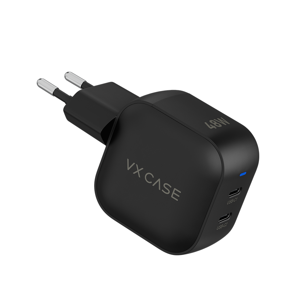 Adaptador de Carga Turbo 48W 2 Tipo-C Striker Preto - Sport