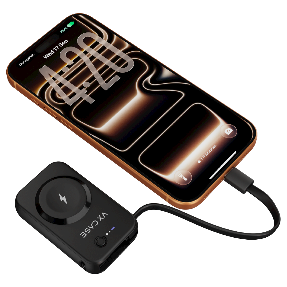 Carregador Portátil de Smartphone e Apple Watch 2.000 mAh - Help Charger VX Case