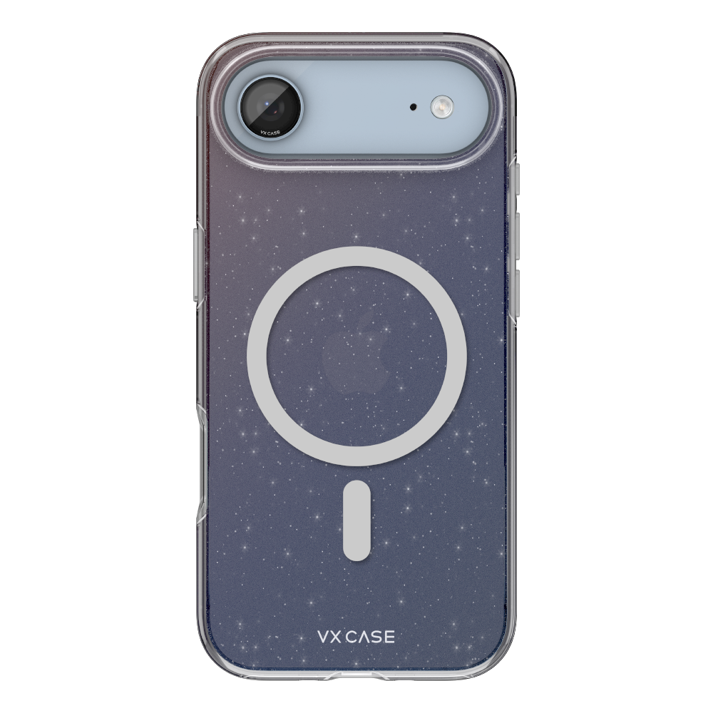 Capa Dark Glitter Magsafe VX Case iPhone 17 Air - Preto Translúcido