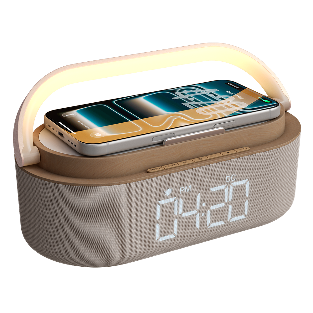 Clock Charger Pro 15W VX Case - Bege e Rosé Gold