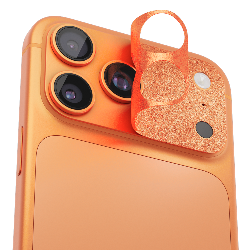 Protetor de Lentes PPF Armour Glitter VX Case iPhone 17 Pro Max - Laranja Cósmico