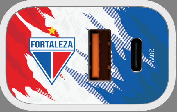 Carregador Turbo 1 USB 1 Tipo-C 20W Branco - Fortaleza