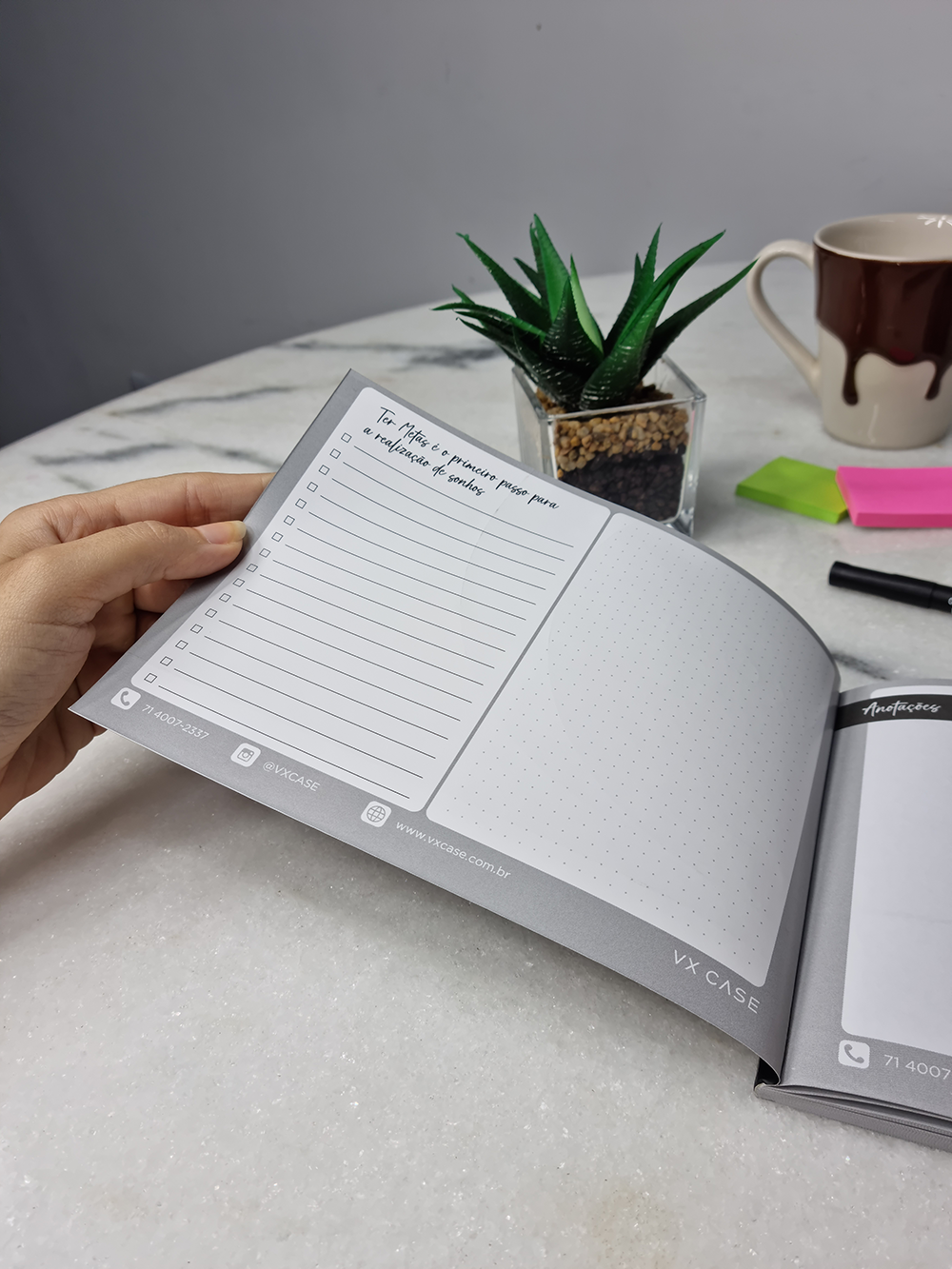 Planner Preta VX Case - Feliz dia da Mulher