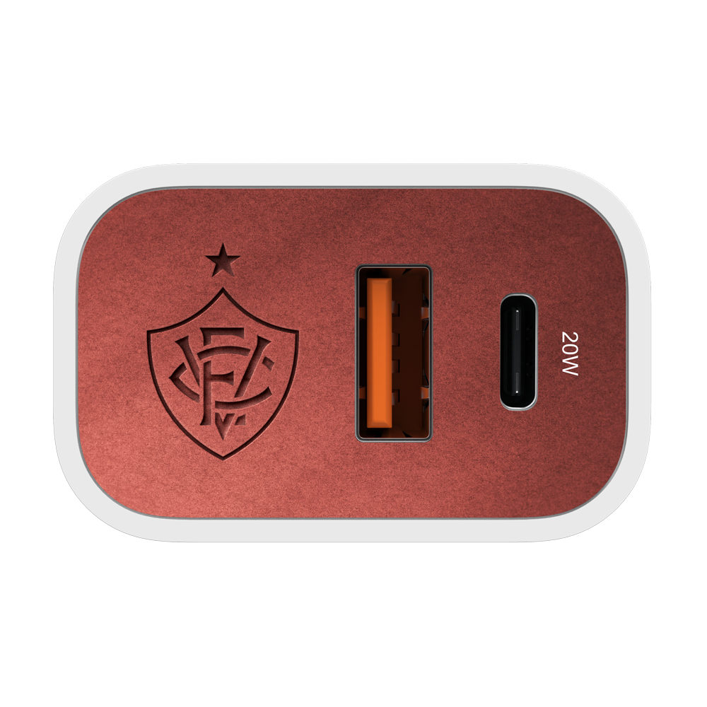 Carregador Turbo 1 USB 1 Tipo-C 20W Branco - Vitória
