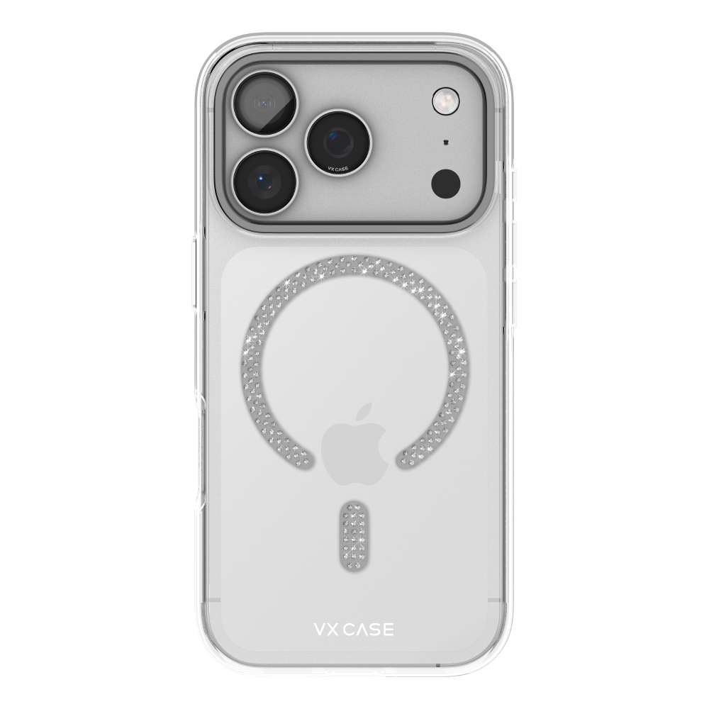 Capa VX Case Crystal Signature Magsafe iPhone 17 Pro - Cinza