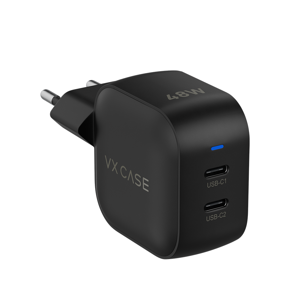 Adaptador de Carga Turbo 48W 2 Tipo-C Striker Preto - Bahia