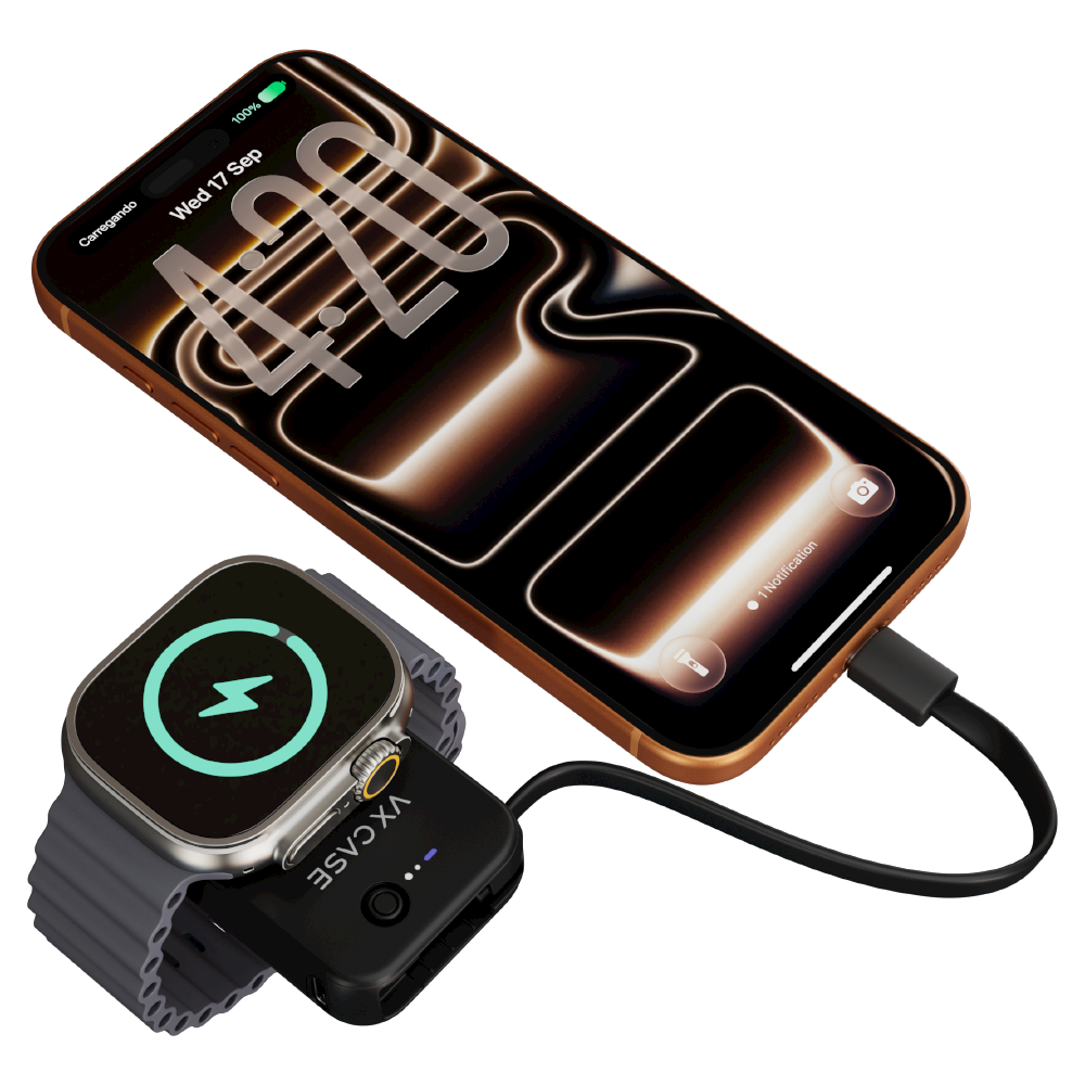 Carregador Portátil de Smartphone e Apple Watch 2.000 mAh - Help Charger VX Case