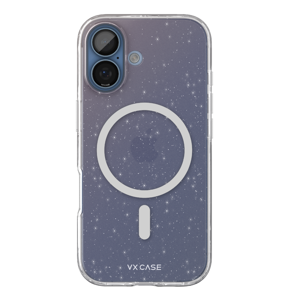Capa Dark Glitter Magsafe VX Case iPhone 17 - Preto Translúcido