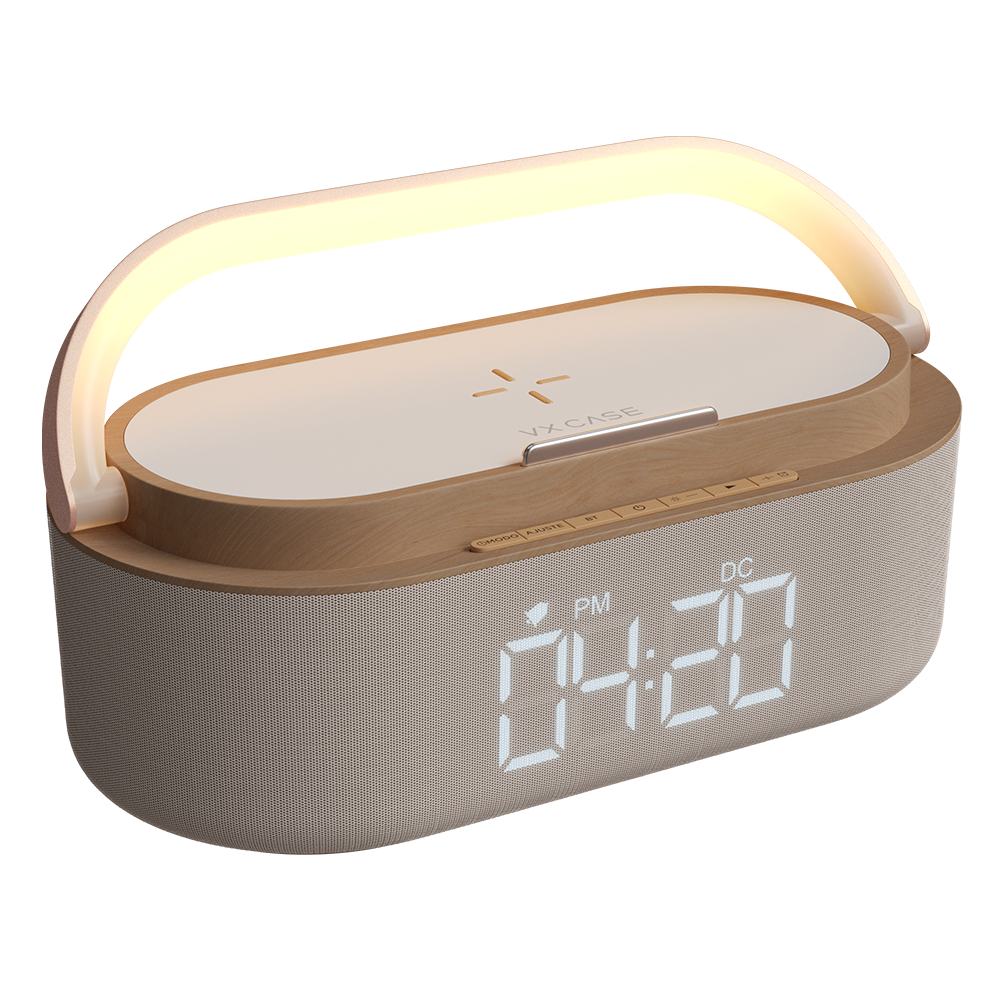Clock Charger Pro 15W VX Case - Bege e Rosé Gold