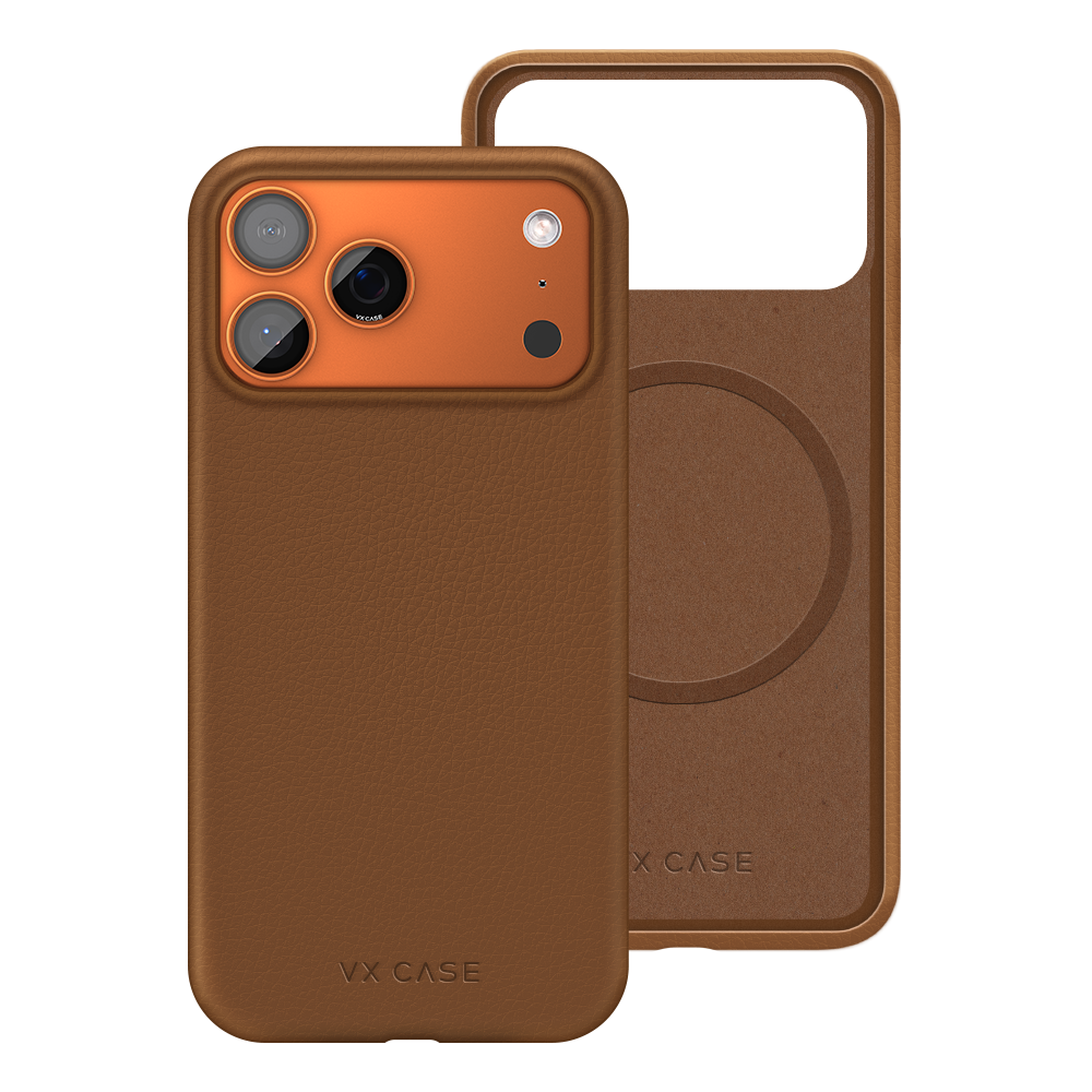 Capa MagSafe iPhone 17 Pro Max - Couro Marrom