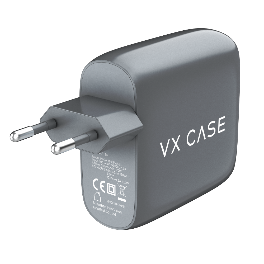 Carregador Turbo com 1 porta USB + 2 Tipo-C Turbo 65W