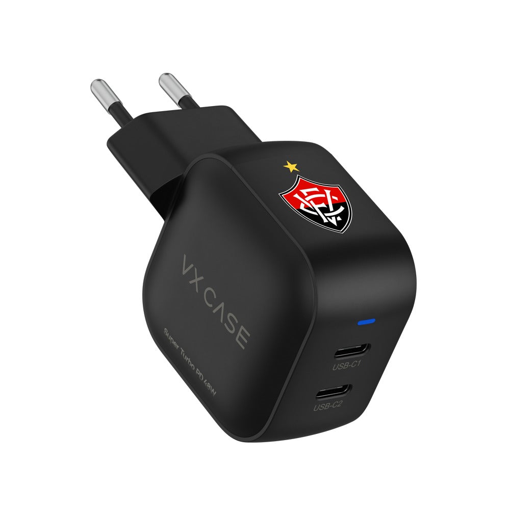 Adaptador de Carga Turbo 48W 2 Tipo-C Striker Preto - Vitória