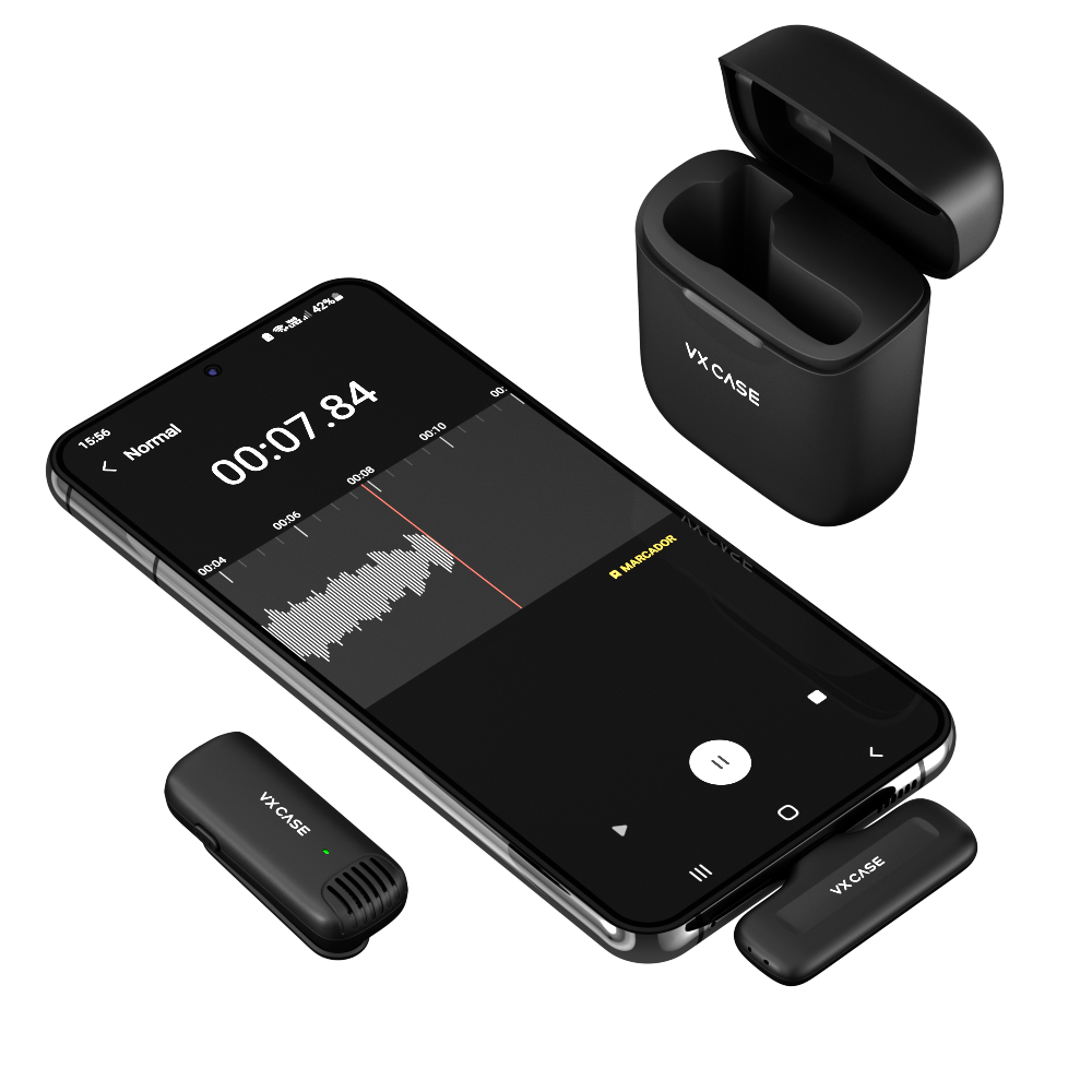 Microfone de Lapela Bluetooth
